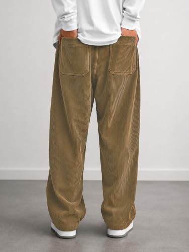 Image of GURIK Men's Cargo Pants, Casual Loose Fit Joggers with 6 Pockets