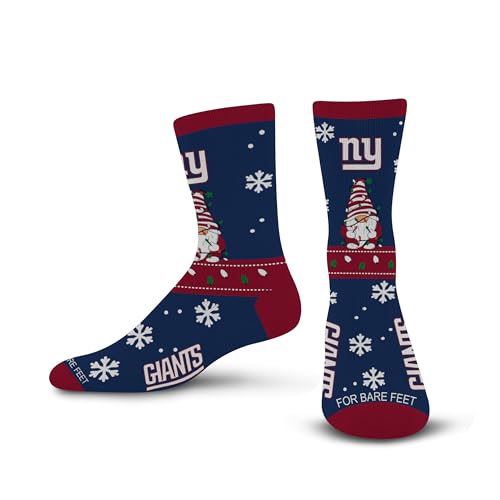 For Bare Feet NFL NEW YORK GIANTS Holiday Sweater Gnome