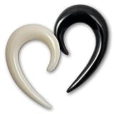 Fly Style - 1 Stück - Dehnungsspirale Expander aus Horn oder Knochen, Grösse:4 mm, Materialwahl:Knochen