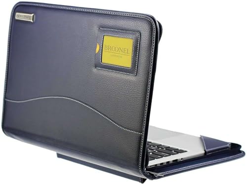 Broonel - Contour Series - Blue Heavy Duty Leather Protective Case - Compatible with Samsung Galaxy Book4 Edge 16