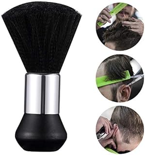 Surplex Hairdressing Brush Neck Duster Brushes for Hairdressers, Salon Hairdressing Hair Cutting Barber, Ultra Soft Bristles, Rubber Grip, Black