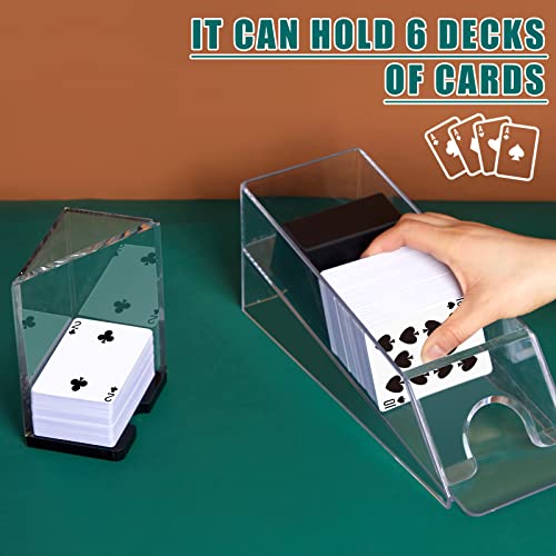 Aoriher Blackjack Game Set Including 6 Deck Automatic Card Shuffler 6 Deck Blackjack Shoe And 6 Deck Discard Tray For Texas Hold'em Card Family Home Poker Game Nights #TOP4