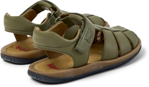 Sandales Bicho Camper pour bébé garçon en cuir avec fermeture T-Strap ajustable