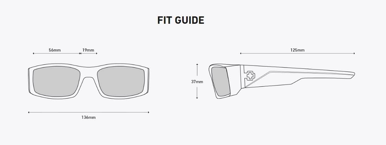 Spy Hielo Sunglasses - Spy Optic Steady Series Polarized Fashion Eyewear - Color: Black/Grey, Size: One Size Fits All