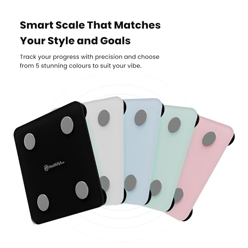 Image of Healthifyme Smart Scale, Weighing Scale For Body Weight Get Data Driven Smart Weight Loss And Track 11 Plus Key Body Metrics In Healthifyme App|1 Month Free Smart Plan| 2 Years Warranty (Green)