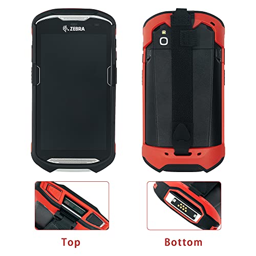 protective cover bumper case rugged boot with hand strap for zebra tc51 tc510k tc52 tc56 tc57 red