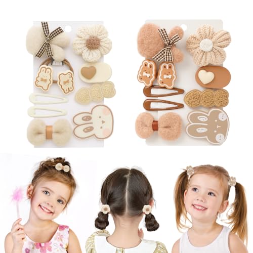 THQAE 20 Pcs baby haarspangen, Kleinkind Haarspangen Set, 2,4 Zoll Baby MäDchen Haarschleifen, Haarschleifen MäDchen, VollstäNdig Bedeckte Haarspangen, SäUglingshaarschmuck FüR Kinder