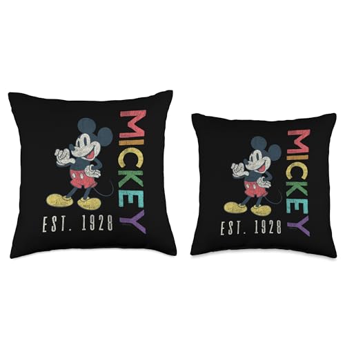 Coussin Mickey Mouse Disney multicolore 16x16 pouces oreiller décoratif salon - 4