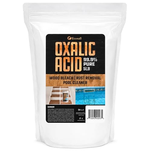 Ecoxall Oxalic Acid Fine Powder, 99% Pure, 5 lbs (80 oz), Pack of 1