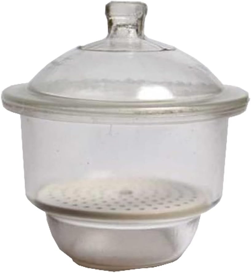 United Scientific™ Desiccator Borosilicate Glass 6" / 150mm, with Porcelain Plate Glass Desiccator with Cover and Porcelain Plate