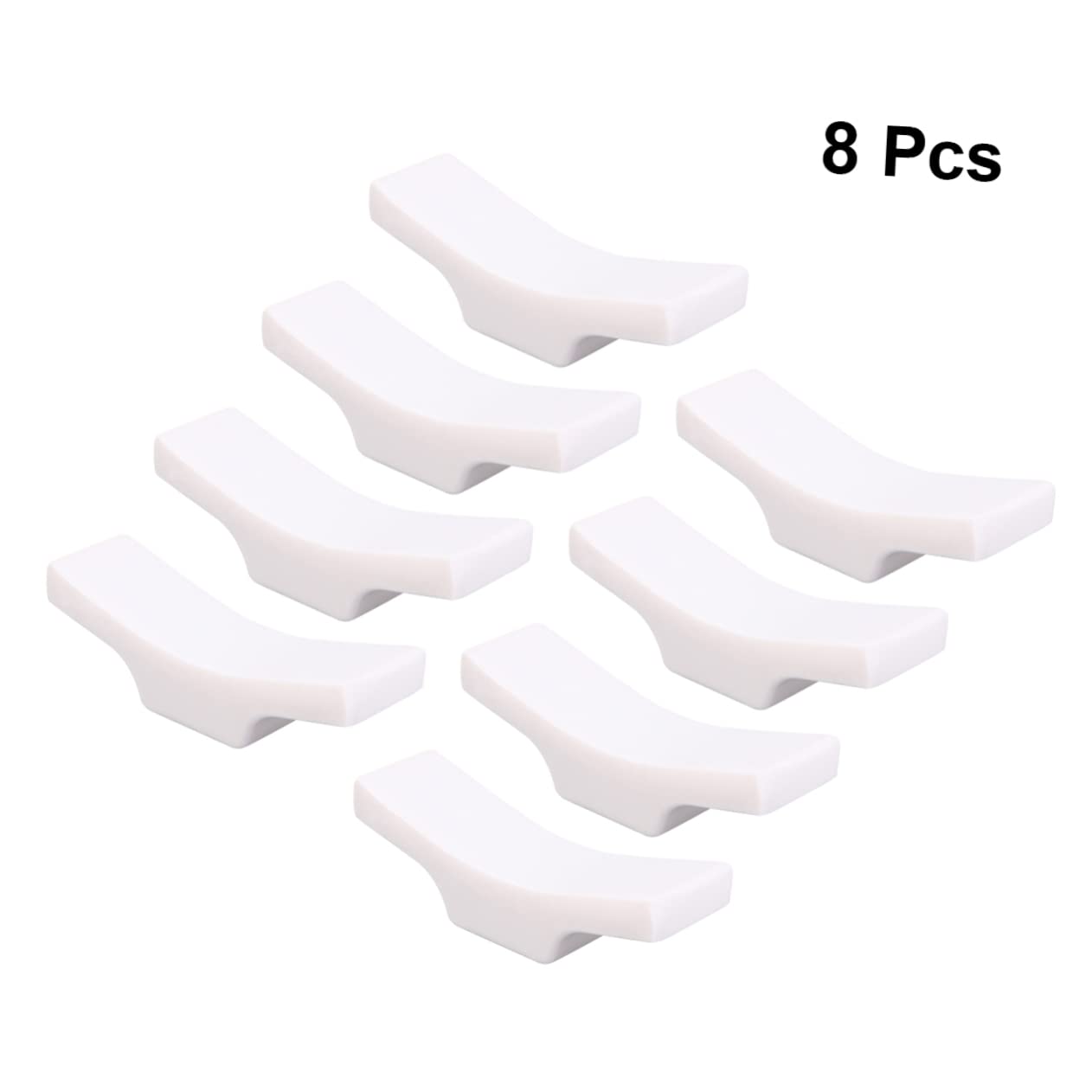 Cabilock 8Pcs Ceramic Simulation Chopstick Holder Creative Spoon Fork Stand Table Supplies for Utensils Care White Color for Home Restaurant Use