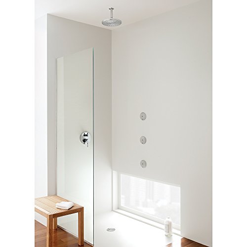 Hansgrohe Ecostat Modern Premium Volume And Auto Temperature Control 2-Handle 7-Inch Wide Thermostatic Shower Trim For Rough-In Valve With Diverter In Brushed Nickel, 04231820,Small #TOP7