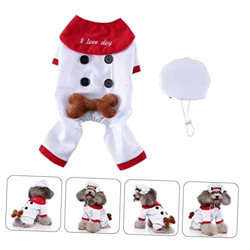 Disfraz divertido para perro tamaño M color blanco miniatura 2
