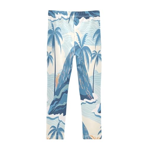 Toddler Girls Leggings Printed Yoga Pants Leggings Trees Mountain Ocean Sea for Kids2