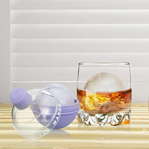 Skyley 8 Pcs Light Bulb Ice Ball Maker 2.5 Inches Sphere Ice Molds Creative Shape Round Ice Cube Mold Reusable Large Silicone Ice #TOP1