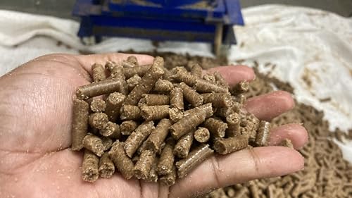 Image of WOODFRESS Wood Pressed Oil Cake Pellets, Cattle & Animal Feed, Plant Fertilizer, Food for Cow, Buffalo & Bulls (Sesame Oilcake Pellets 5Kg)