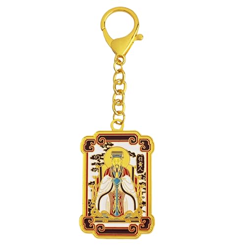 2025 Feng Shui Gui Ren Jade Emperor Keychain White Attracting