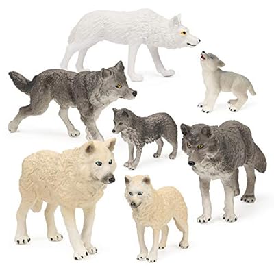 plastic wolf figurines