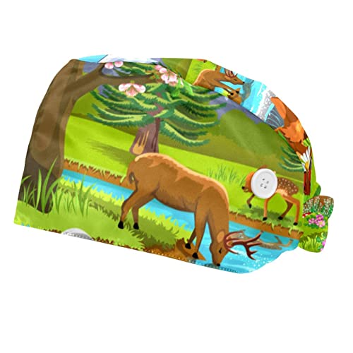 Casquette pour hommes femmes animaux de la forêt - Idéale pour la cuisine et les soins