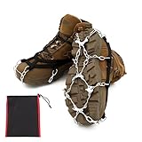 TONGIHS para Zapatos y Botas, para Senderismo, Caminatas, Footing, Escalada, Pesca y Paseos al Aire Libre en Invierno (Crampones Antideslizantes - C)
