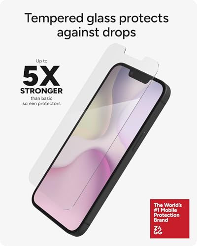 Image of ZAGG Glass Elite Screen Protector for Apple iPhone 17e / 16e / 14 /13 / 13 Pro - Advanced Impact and Scratch Protection, Anti-Fingerprint Technology, InvisibleShield, Easy to Install