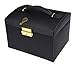 goldwheat Jewelry Box, Jewelry Organizer Box for Women, 3 Layer Portable Travel Jewelry Storage Case with Lock for Necklace, Earrings, Rings, Bracelets