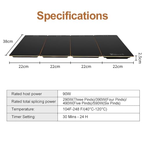 Bandeja calefactora eléctrica para mantener platos calientes sin resecar 3