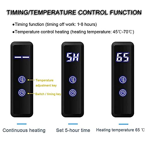 Toallero calefactable programable con control de temperatura constante en acero inoxidable 304 5