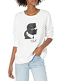 KARL LAGERFELD Paris Damen Karl Sweatshirt, White Silhouette, L