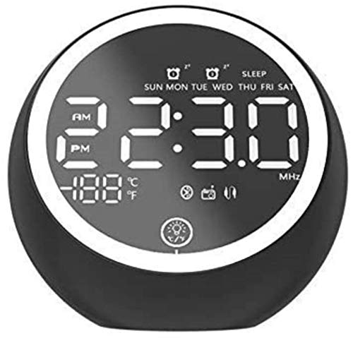 LED Digitaler Wecker, Radio Wecker Digitaler Tisch Bluetooth-Lautsprecher Uhr Lautsprecher Home Digitaluhr Telefonsteuerungslautsprecher