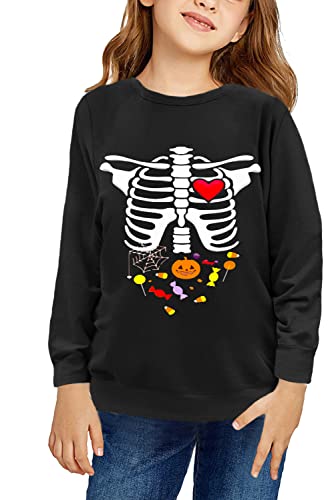 Image of Remimi Kids Halloween Sweatshirt Long Sleeve Thanksgiving Tops 3-14 Years