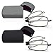 sevenplus 2 Pack Reading Glasses Blue Light Blocking, Anti UV Glare, Foldable Computer Spring Hinge Readers for Women Man 2.00X