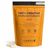 Malum Creatine Monohydrate Capsules 3000mg | (2 Month Supply) 240 High Strength Vegan Capsules | Supports Muscle Strength, Performance & Recovery | Gym & Workout Supplement for Men & Women