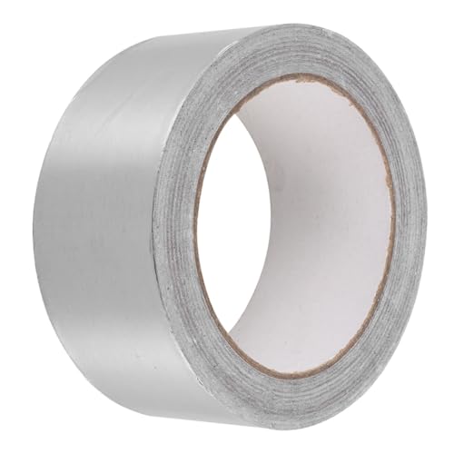 Beaupretty Cinta de Papel de Aluminio Aislante Autoadhesiva para Tuberías 50 Mm X 10 M, Grosor 0,05 Mm, Resistente a Altas Temperaturas, Sellado y Aislamiento Térmico para Calefacción