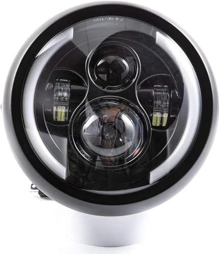 Phare de moto LED 7 pouces avec halo Angel Eye DRL pour Softail Slim et Fat Boy H4