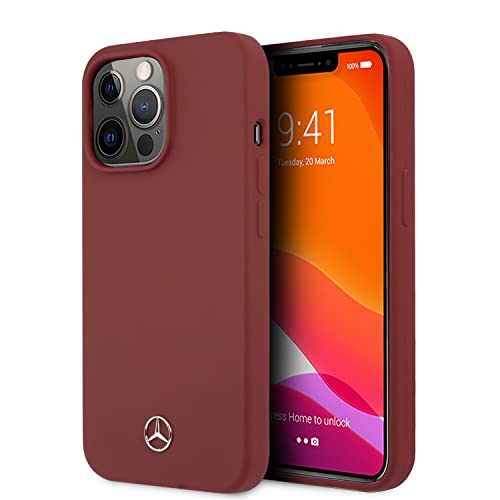 CG MOBILE Mercedes-Benz Coque pour iPhone 13 Pro Max en Rouge avec intérieur en