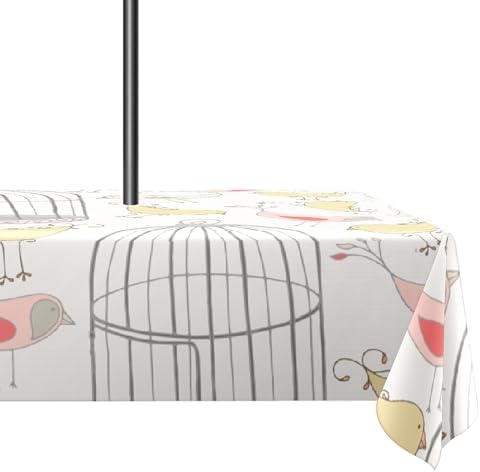 Water Resistant Rectangle Table Cloth with Center Umbrella Hole Elegant Picnic Table Cover Easy Care Outdoor Tablecloths for Rectangle Tables Ideal for Garden Parties Dining Beautiful Printing Water Resistant Rectangle Table Cloth with Center Umbrella Hole Elegant Picnic Table Cover Easy Care Outdoor Tablecloths for Rectangle Tables Ideal for Garden Parties Dining Beautiful Printing