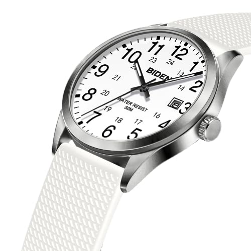 Image of LN LENQIN Mens Watches Analog Quartz Sports Unisex 30M Waterproof Nurse Watch for Men Women Medical Professionals Military Time with Second Hand Glowing Easy to Read Dial