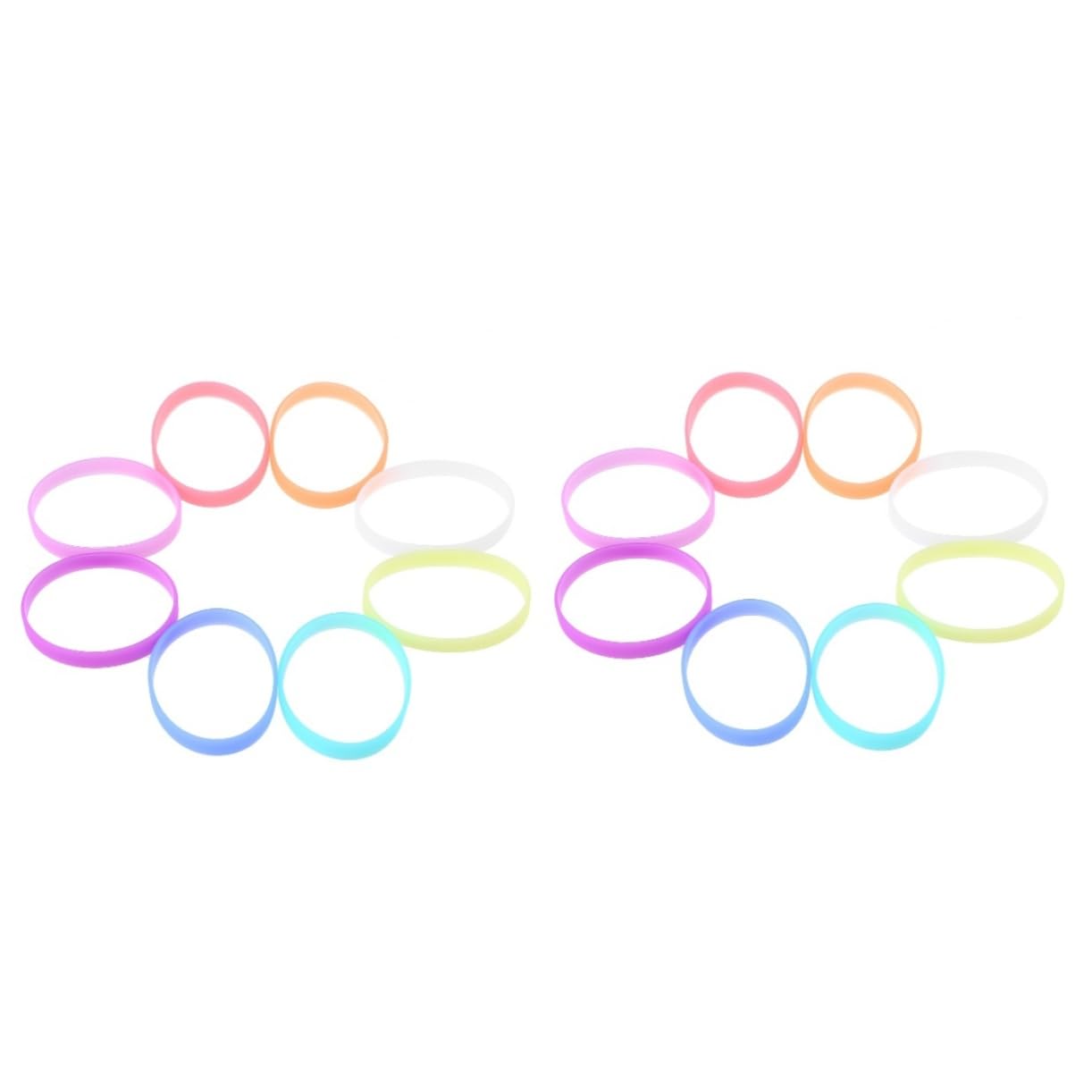 Ciieeo 48pezzi Braccialetti Luminosi Silicone Da Colorati Per Sport Feste e Scuole Accessori Comfort e Resistenza Per Adulti