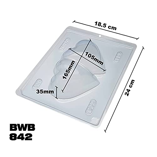 Moule chocolat chaud double coeur BWB 842 silicone avec 1 cavités