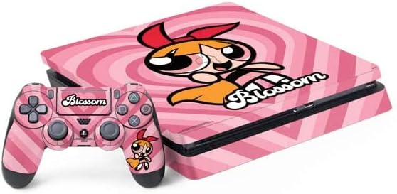 Skinit Decal Gaming Skin Compatible with PS4 Slim Bundle - Officially Licensed Cartoon Network Powerpuff Girls Hearts Design