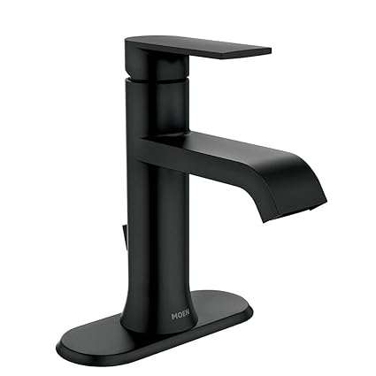 Genta Single Hole Single-Handle Bathroom Faucet in Matte Black