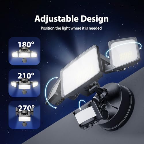 Onforu BDB65G-3 65W Led Security Lights Motion Sensor Light Outdoor, 6500Lm, 6500K, Ip65 Waterproof, Flood Light Outdoor Motion Detector thumb #5