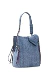 Desigual mochila en denim pequeña de la colección de accesorios, Azul, Talla única