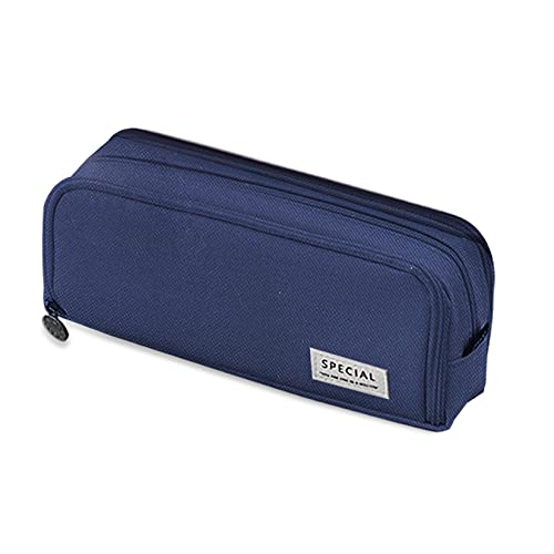 Federmäppchen Groß,Federmäppchen Mädchen,Mäppchen Mädchen Teenager,Bleistiftbeutel Federmappe Federtasche Stifteetui mit Doppelter Reißverschluss Pencil Case für Schüler Teenager (Blau) Cover