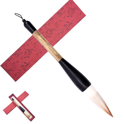 XCSJ Chinesischer Kalligraphie-Pinsel Großer Mit Aufbewahrungsbox Chinese Calligraphy Brushes Geschenk Professioneller Kalligraphie Sumi Pinsel für Anfänger, Studenten, Künstler, Als Geschenk