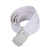 Rothco Plus Military Web Belts, 44'', Chrome-White