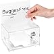 Acryl Spendenbox, Spendenbox Abschließbar, Wahlurne Transparent mit Schlüsselschloss, für Gewinnspiele, Abstimmungen,Visitenkarten,mit Aufkleber