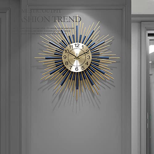 Grande horloge murale design 58cm en métal 3D pour salon et bureau - 5