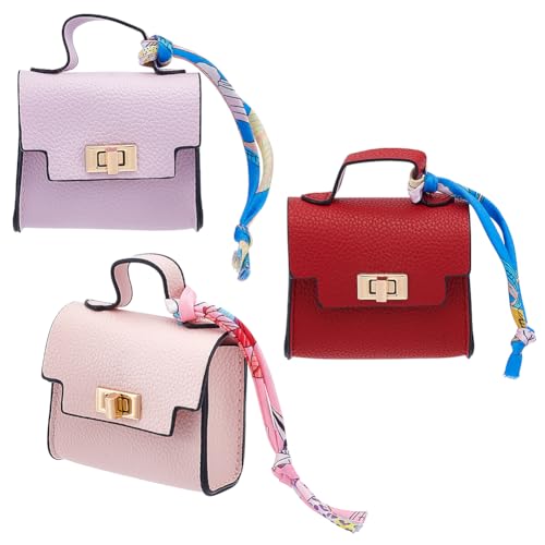 Mini sac à dos porte-clés pour monnaie et écouteurs - Lot de 3 avec dragonne